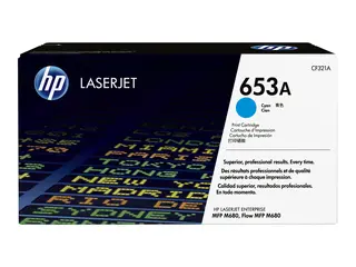 HP 653A - Cyan - original - LaserJet - tonerpatron (CF321A) for Color LaserJet Enterprise MFP M680; LaserJet Enterprise Flow MFP M680