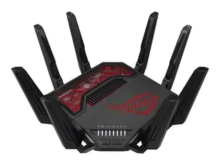 ASUS ROG Rapture GT-BE19000 - Tr&#229;dl&#248;s ruter 6-porters svitsj 10GbE, 5GbE, 2.5GbE, Wi-Fi 7 - WAN-porter: 2 Quad-Band