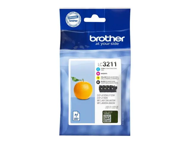 Brother LC3211 Value Pack - 4-pack svart, gul, cyan, magenta origi...