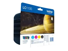 Brother LC1100 Value Pack - 4-pack - svart, gul, cyan, magenta original - blister - blekkpatron - for Brother DCP-185, 385, 395, J715, MFC-490, 5490, 5890, 5895, 6890, 790, 795, 990, J615