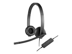 Logitech USB Headset H570e - Hodesett - on-ear kablet
