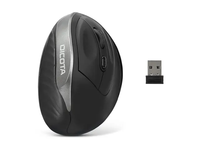 DICOTA Relax - Mus ergonomisk høyrehendt 5 knapper trådløs USB mot...