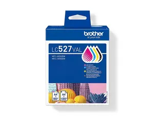 Brother LC527 Value Pack - 4-pack - svart, gul, cyan, magenta original - hengeboks - blekkpatron - for Brother MFC-J4350DW, MFC-J4550DW, MFC-J6760DW