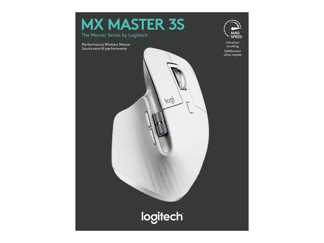 Logitech Master Series MX MASTER 3S - Mus ergonomisk optisk 7 knap...