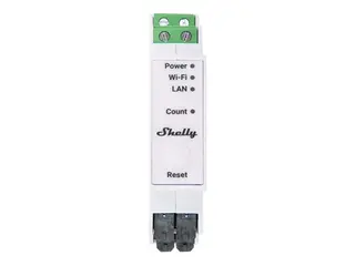 Shelly Pro Series 3EM-400 - Effekt- / energimåler trådløs, kablet - 802.11b/g/n, Bluetooth 4.2 - 2400 - 2495 MHz - Ethernet - hvit