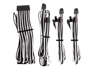 CORSAIR Premium individually sleeved starter kit (Type 4, Generation 4) Strømkabelsett - svart, hvit