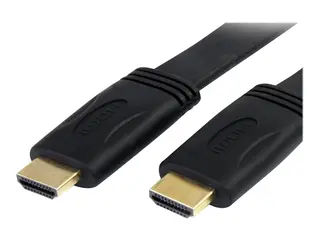 StarTech.com 6 ft Flat High Speed HDMI Cable with Ethernet Ultra HD 4k x 2k HDMI Cable - HDMI to HDMI M/M - Flat HDMI Cable (HDMIMM6FL) - HDMI-kabel med Ethernet - HDMI hann til HDMI hann - 1.8 m - svart