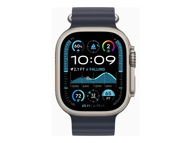 Apple Watch Ultra 2 - 49 mm naturlig titan smartklokke med Havbånd...
