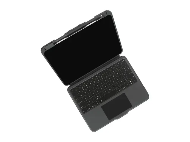 Targus Versavu - Tastatur og folioveske (tastaturetui) med styrepute - bakbelysning - trådløs - Bluetooth 5.0 - Tyrkisk - svart 