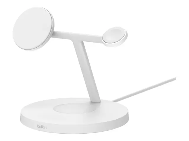 Belkin BoostCharge Pro 3-in-1 - Trådløst ladestativ med Qi2 + AC-s...