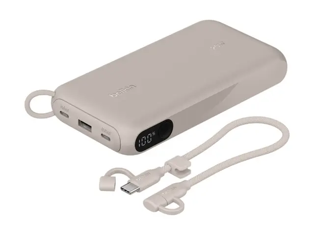 Belkin BoostCharge - Strømbank med skjerm 20000 mAh 20 watt PD 3 u...