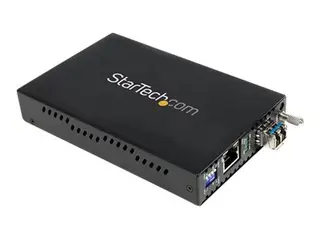 Startech 1000 Mbps Gigabit Single-Mode Copper to Fiber Media Converter Ethernet (1000Base-T) to LC Fiber Converter (ET1000S40LC2) - fibermedieomformer - 1GbE
