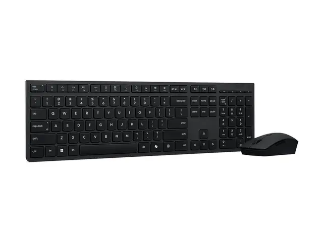 Lenovo Professional - Tastatur- og mussett full size - trådløs - 2.4 GHz, Bluetooth - QWERTY - Nordisk - grå - brun boks 