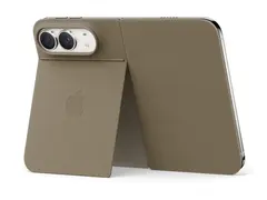 Apple - Beskyttende deksel for mobiltelefon med stativ - MagSafe-samsvar - TechWoven - musegrått - for iPhone Duo