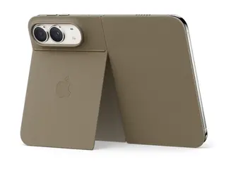 Apple - Beskyttende deksel for mobiltelefon med stativ - MagSafe-samsvar - TechWoven - musegrått - for iPhone Duo