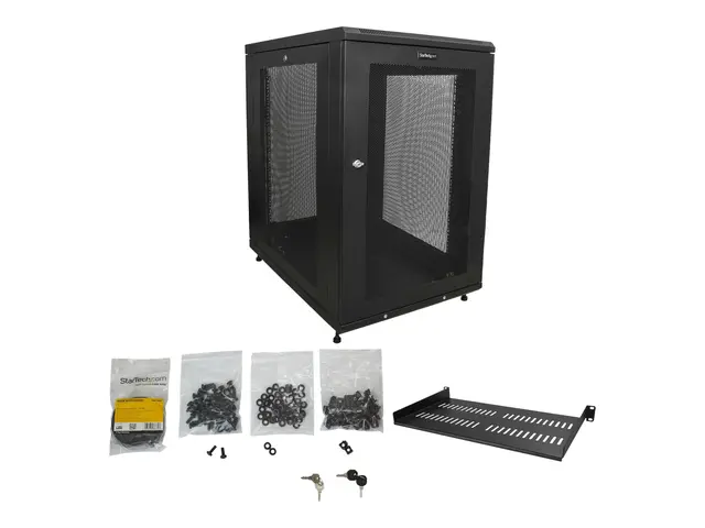 Startech 18U Server Rack Cabinet, 4-Post Adjustable Depth (2" to 3...