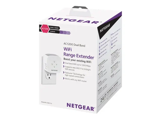 NETGEAR EX6110 - Rekkeviddeutvider for Wi-Fi - Wi-Fi 5 - 2.4 GHz, ...