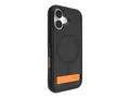 ZAGG Sedona Snap - Baksidedeksel for mobiltelefon med stativ - MagSafe-samsvar - grafen - flom svart - for Apple iPhone 17