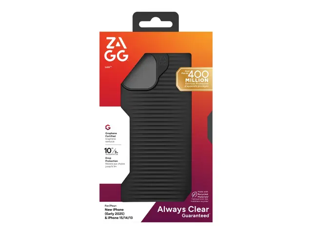 ZAGG Luxe - Baksidedeksel for mobiltelefon svart Apple iPhone 13, ...