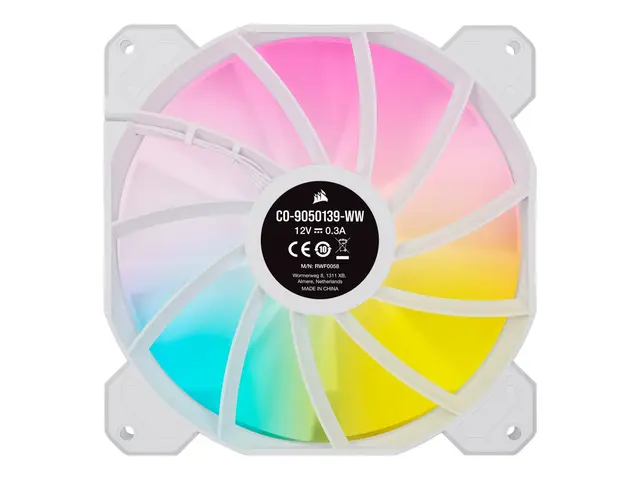 CORSAIR iCUE SP140 RGB ELITE - Kabinettvifte - 140 mm - hvit (en p...