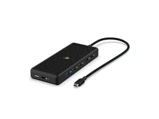 Unisynk - Enterprise Edition - hub USB-C - 3 x USB + 2 x USB-C + 2 x HDMI + 1 x 1 Gigabit Ethernet - stasjon&#230;r