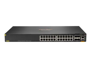 HPE Aruba CX 6300F - Switch - Kun horisontal overflatemontering L3 - Styrt - 24 x 10/100/1000 (PoE+) + 4 x 50 Gigabit Ethernet SFP56 - front og side til bakside - rackmonterbar - PoE+ - TAA-samsvar