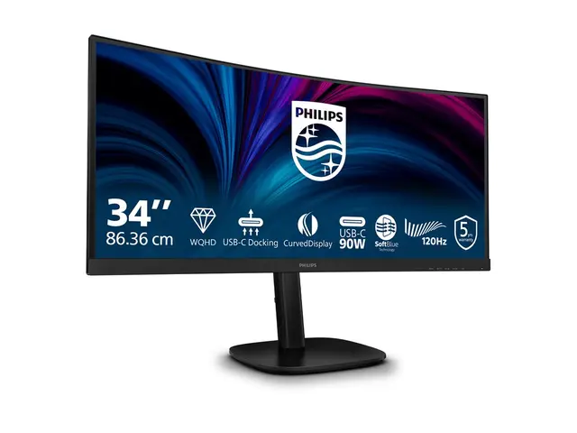 Philips 34B2U3600C - 3000 Series LED-skjerm kurvet 34" 3440 x 1440...
