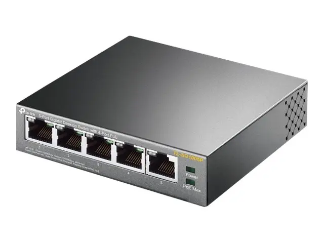 TP-Link TL-SG1005P - Switch - ikke-styrt - 4 x 10/100/1000 (PoE) +...