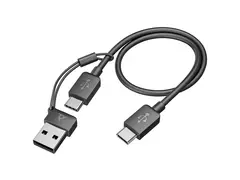 HP Poly Voyager Focus 2 - Hodesett - on-ear Bluetooth - trådløs - aktiv støydemping - USB-C via Bluetooth-adapter - svart - Zoom Certified