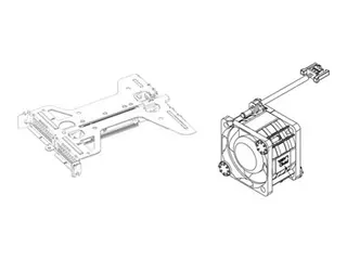 Dell Riser 1 - Customer Kit - stigekort - for server med Arve garantien til Dell-systemet ELLER ett års maskinvaregaranti - med Fan