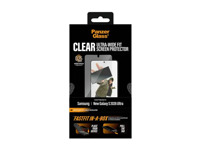 PanzerGlass - Skjermbeskyttelse for mobiltelefon ultra-bred passfo...