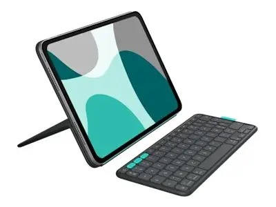 Logitech Flip Folio - Tastatur og folioveske full size trådløs Blu...