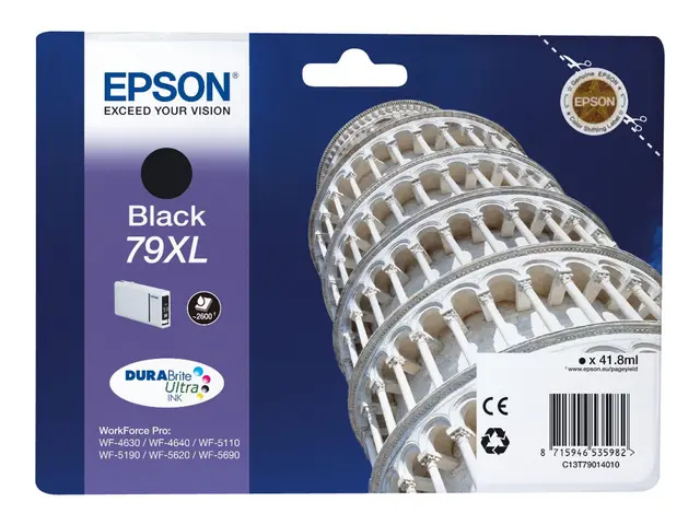 Epson 79XL - 41.8 ml - XL - svart - original - blekkpatron - for W...