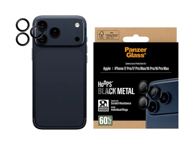 PanzerGlass Hoops - Linsebeskytter for mobiltelefon svart Apple iP...