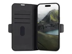 dbramante1928 Oslo Pro - Lommebok for mobiltelefon polyuretan (PU), plastikk - svart - for Apple iPhone 16 Plus