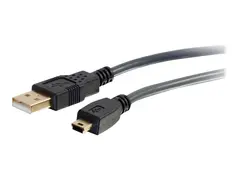 C2G Ultima - USB-kabel - USB (hann) til mini-USB type B (hann) USB 2.0 - 5 m - formst&#248;pt - koksgr&#229;