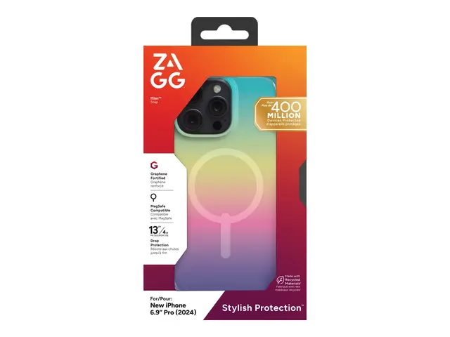 ZAGG Milan Snap - Baksidedeksel for mobiltelefon MagSafe-samsvar g...