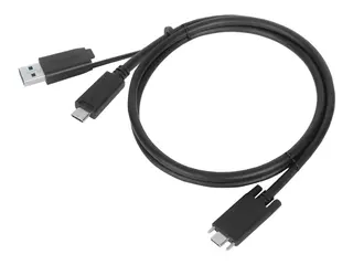 Targus - USB-kabel - 24 pin USB-C (hann) til USB-type A, 24 pin USB-C 1.8 m - tommelskruer - svart