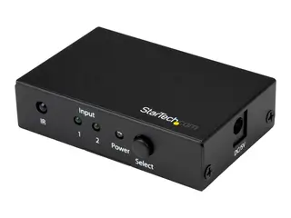 StarTech.com 2 Port HDMI Switch - 4K 60Hz Supports HDCP - IR - HDMI Selector - HDMI Multiport Video Switcher - HDMI Switcher (VS221HD20) - Video/audio switch - 2 x HDMI - stasjon&#230;r - for P/N: SVA5H2NEUA