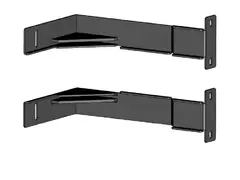 APC Easy Rack - Stolpebøylesett - bunn - svart