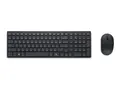 Dell Pro Compact Silent Keyboard and Mouse KM555 - Tastatur- og mussett - tr&#229;dl&#248;s - 2.4 GHz, Bluetooth 5.1 - QWERTY - Pan Nordic - svart - med 3 years NBD Advance Exchange