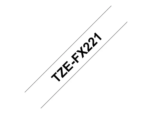 Brother TZe-FX221 - Adhesiv svart på hvitt Rull (0,9 cm x 8 m) 1 k...