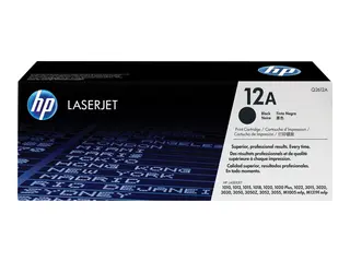 HP 12A - Svart - original - LaserJet tonerpatron (Q2612A) - for LaserJet 1010, 1012, 1015, 1018, 1020, 1022, 3015, 3020, 3030, 3050, 3052, 3055, M1005