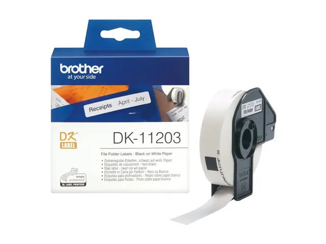 Brother DK-11203 - Svart på hvitt 17 x 87 mm 300 etikett(er) (1 ru...
