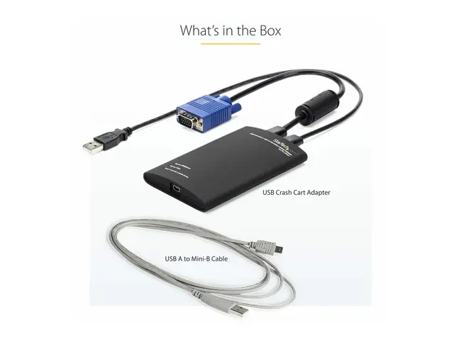 StarTech.com Crash Cart Adapter - 1920 x 1200 Portable Laptop USB ...