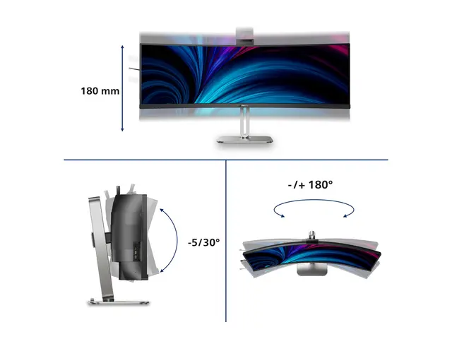 Philips 49B2U6903CH - 6000 Series LED-skjerm kurvet 49" (48.8" syn...