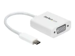 StarTech.com USB-C to VGA Adapter White - 1080p - Video Converter For Your MacBook Pro / Projector / VGA Display (CDP2VGAW) - USB/VGA-adapter - 24 pin USB-C til HD-15 (VGA) - 17.5 m