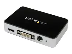 StarTech.com HDMI Video Capture Device - 1080p 60fps Game Capture Card - USB Video Recorder - with HDMI DVI VGA (USB3HDCAP) - Videofangstadapter - USB 3.0 - NTSC, PAL, PAL-M, PAL 60 - svart
