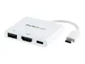 StarTech.com USB-C to HDMI Adapter White - 4K 30Hz - Thunderbolt 3 Compatible - with Power Delivery (USB PD) - USB C Dongle (CDP2HDUACPW) - video adapter - HDMI / USB - 60 mm