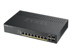 Zyxel GS1920-8HPv2 - Switch - smart 8 x 10/100/1000 (PoE+) + 2 x kombo-Gigabit SFP - stasjon&#230;r, veggmonterbar - PoE+ (130 W)
